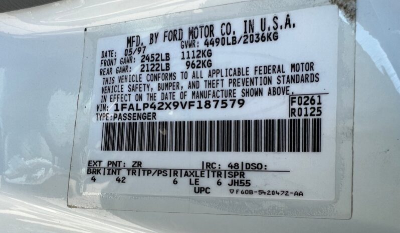 
								1997 Ford Mustang White 4.6l 5 Speed Manual full									