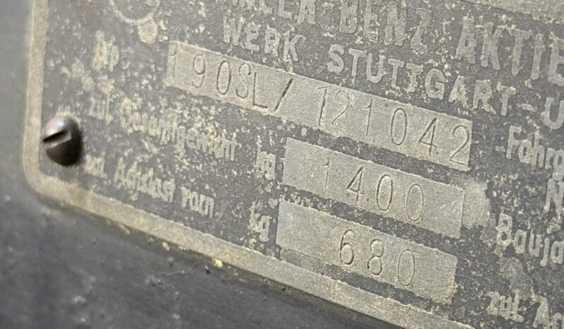 
								1957 Mercedes-Benz 190SL Project full									