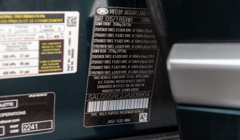 								2018 Land Rover Range Rover Supercharged LWB full									