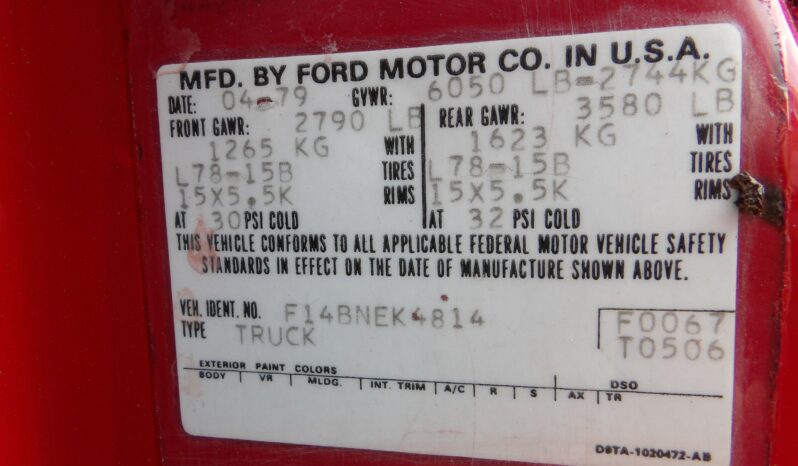 
								1979 Ford F-150 Short Bed 4×4 Short Bed Dentside full									