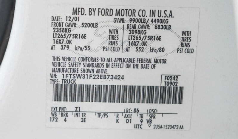 								2002 Ford F-350 Super Duty Lariat Centurion full									