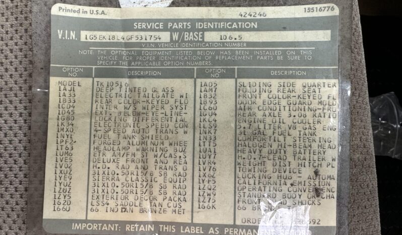 								1986 GMC Jimmy Sierra Classic 4×4 full									