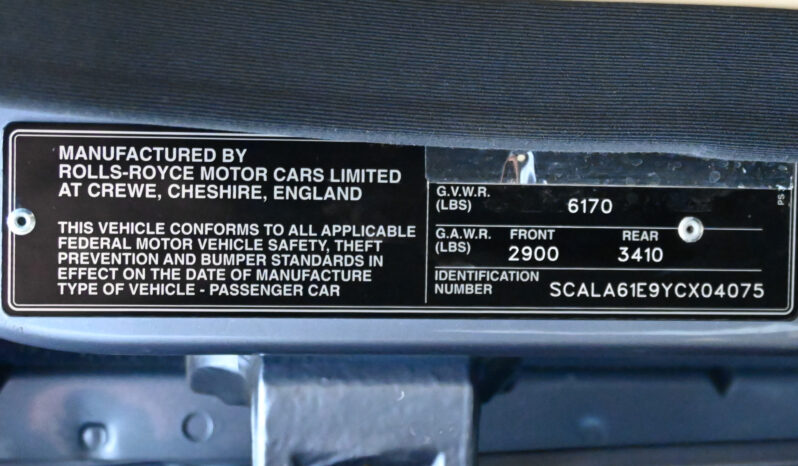 								2000 Rolls-Royce Silver Seraph full									