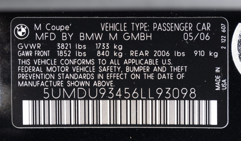 								2006 BMW Z4 M Coupe full									