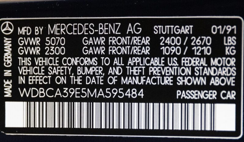 								1991 Mercedes-Benz 560SEL full									