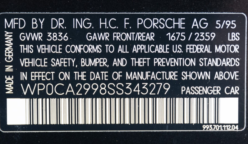 								1995 Porsche 911 Carrera 4 Cabriolet 6-Speed full									