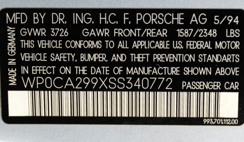 								1995 Porsche 911 Carrera Cabriolet 6-Speed full									