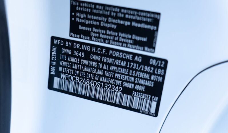 								2013 Porsche Boxster S 6-Speed full									