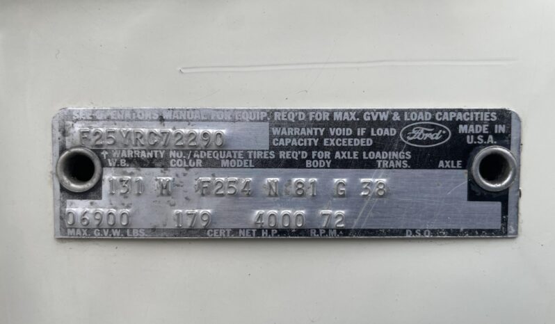 								1968 Ford F-250 Ranger Camper Special full									