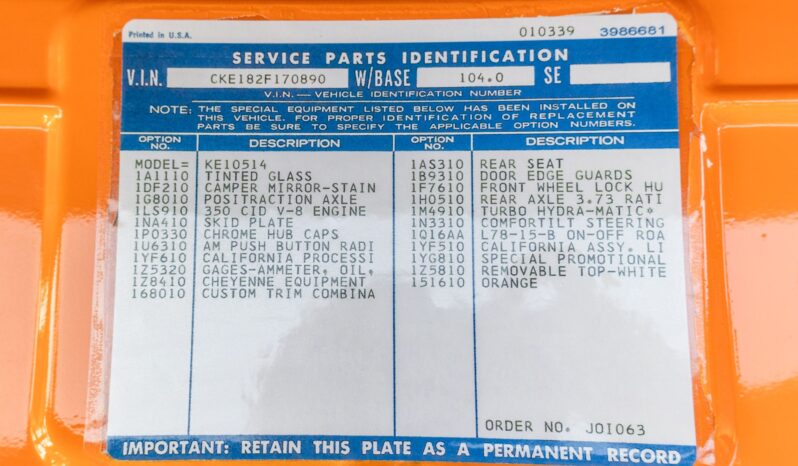 								1972 Chevrolet K5 Blazer CST full									