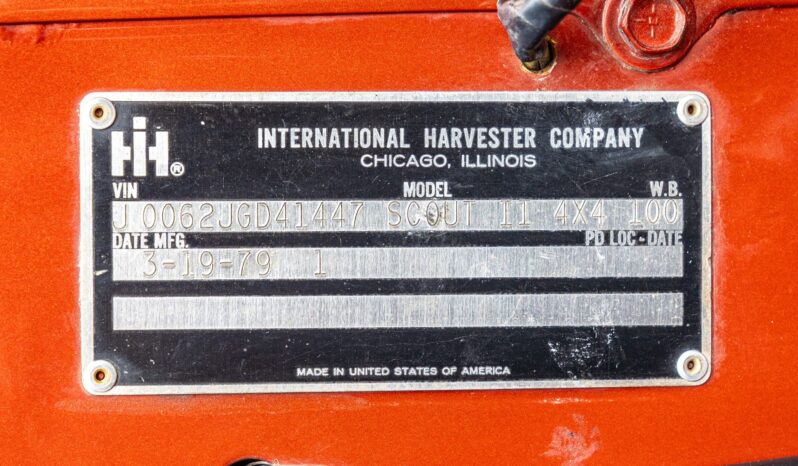 								1979 International Harvester Scout II 304 4×4 full									