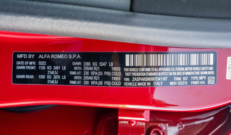 								2022 Alfa Romeo Stelvio Veloce Q4 full									