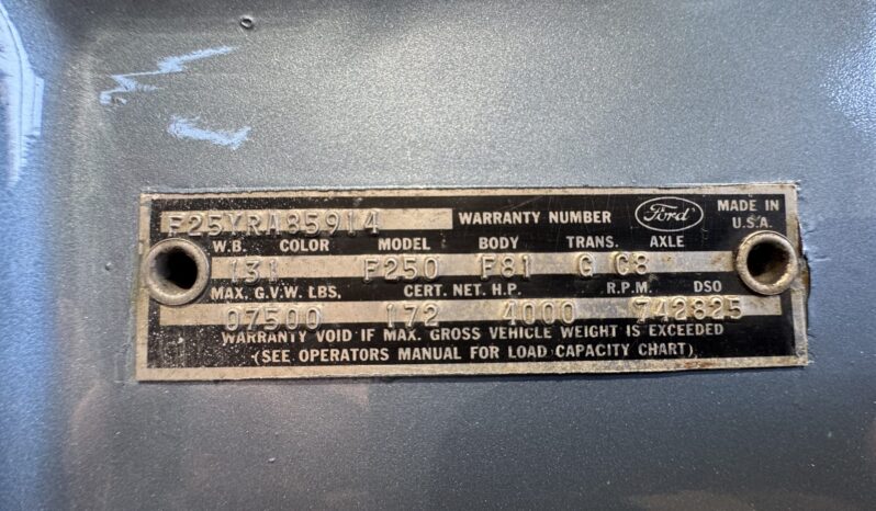 								1967 Ford F-250 Ranger full									